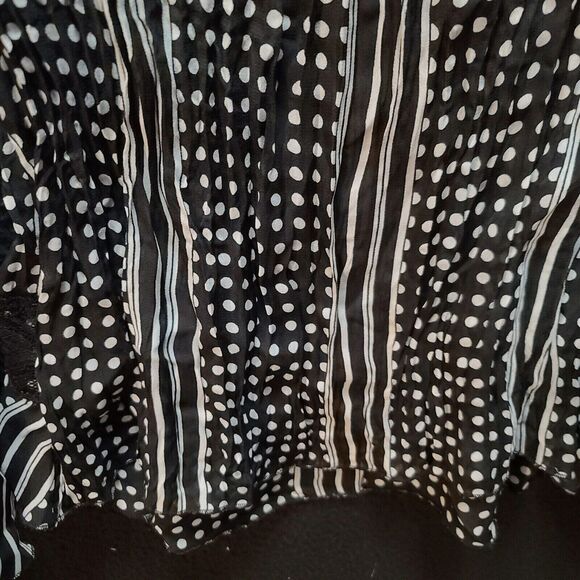 Robbie Bee Womens Blouse Multicolor Size Large 100% Polyester Long Sleeve Button - Picture 12 of 12